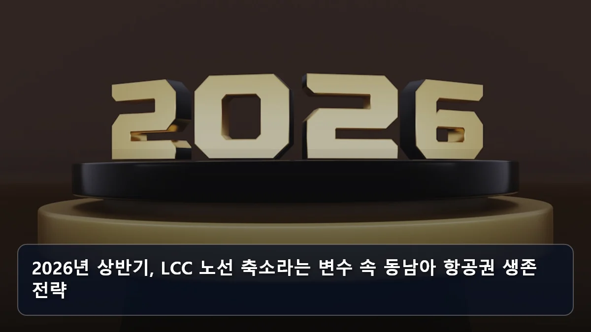 2026년 상반기, LCC 노선 축소라는 변수 속 동남아 항공권 생존 전략 관련 이미지