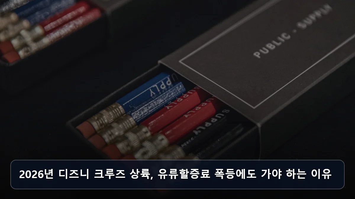 2026년 디즈니 크루즈 상륙, 유류할증료 폭등에도 가야 하는 이유 관련 이미지