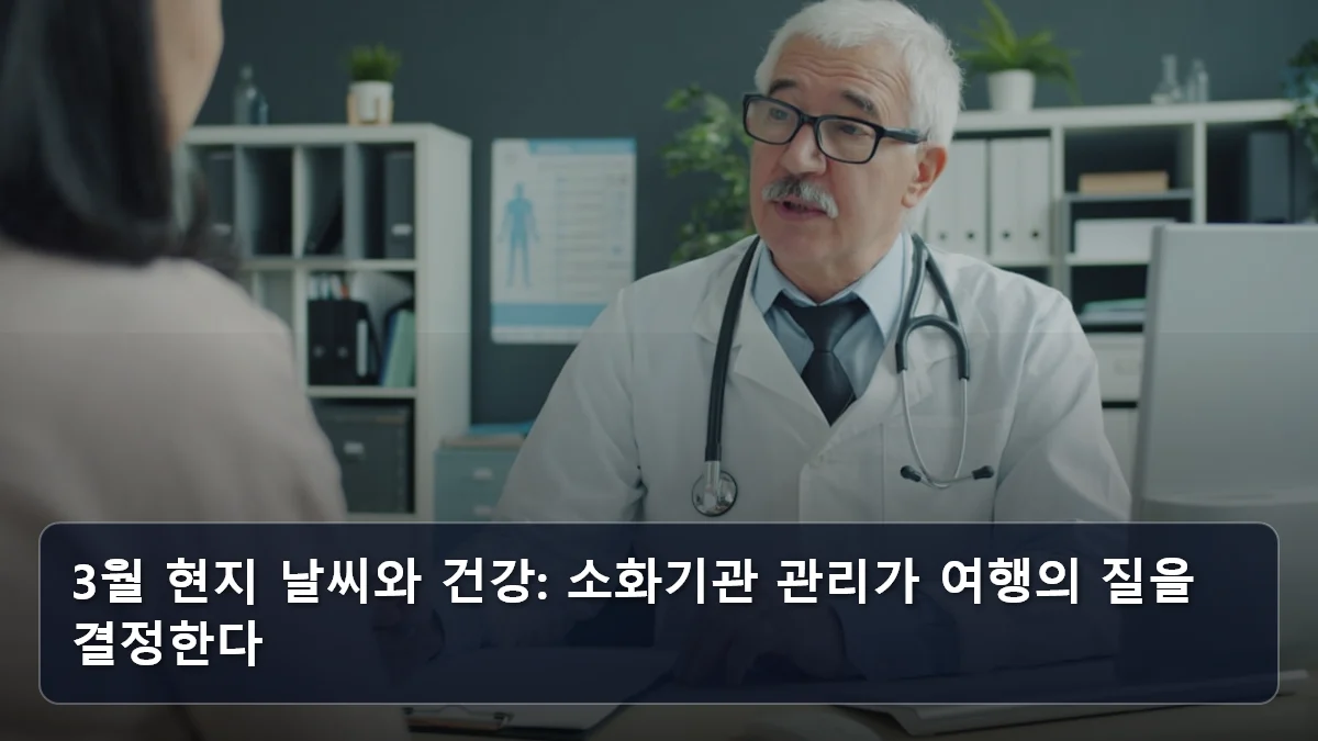 3월 현지 날씨와 건강: 소화기관 관리가 여행의 질을 결정한다 관련 이미지